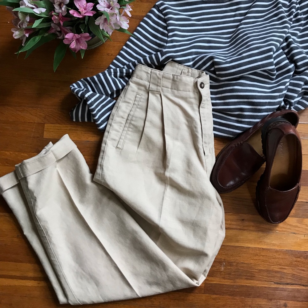Vintage Lizport Linen-blend Slacks